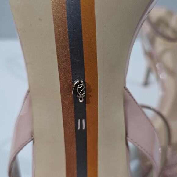 NEW Sam Edelman Gemmie Heel Womens 11 Beige Neutral Stiletto Strappy Sandal - Picture 11 of 12